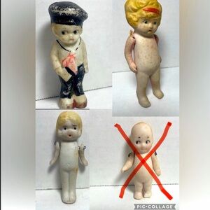 Lot of 3 antique dolls, also listed separately but only have 1 of each.